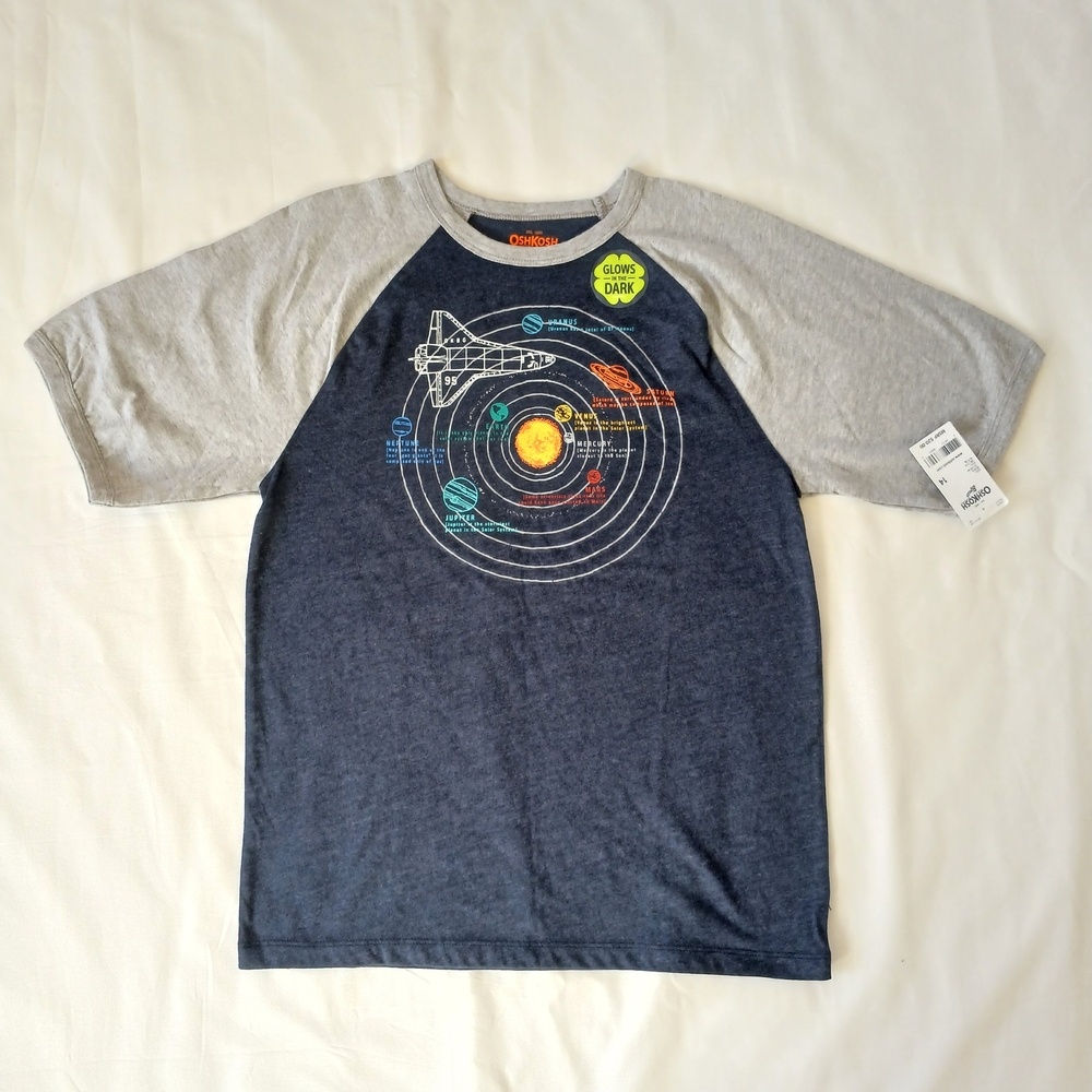 OshKosh B'gosh Space Graphic Tee in Blue and Gray